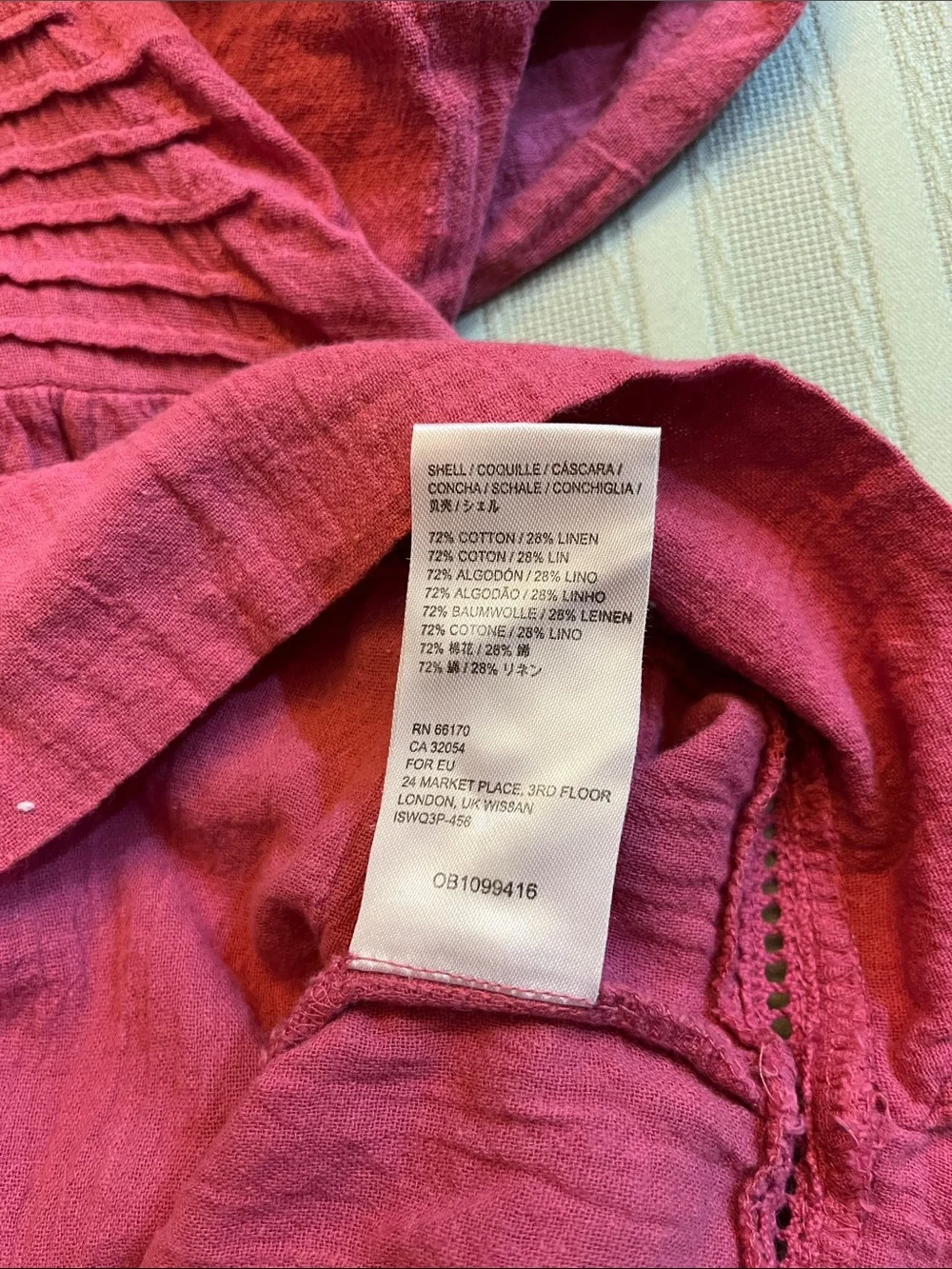 Free People Rose-Pink Puff Sleeve Tunic Top